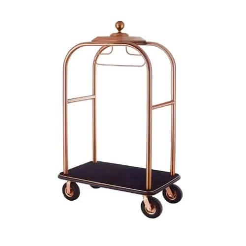 custom rosed golden hotel luggage trolley carts chinese manufacturer and supplier in china